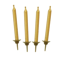Birthday Candles, gold, 5 cm, 10/10