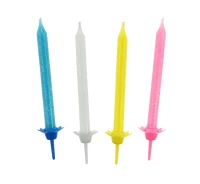 Glitter Birthday candles, 24/12, 4 colours, 6.3 cm EOL