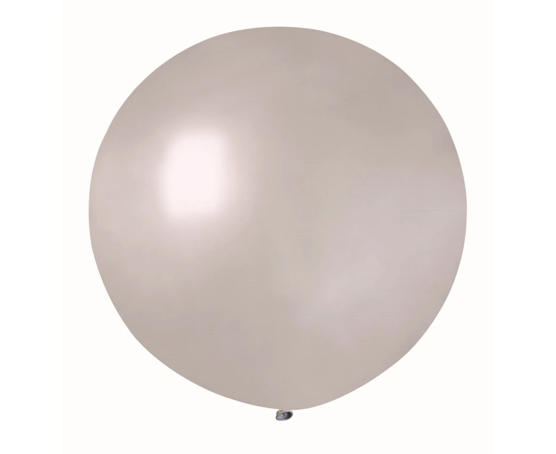 Balloons Gemar, ball metallic 0.65m silver, 1pc