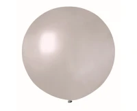 Balloons Gemar, ball metallic 0.65m silver, 1pc