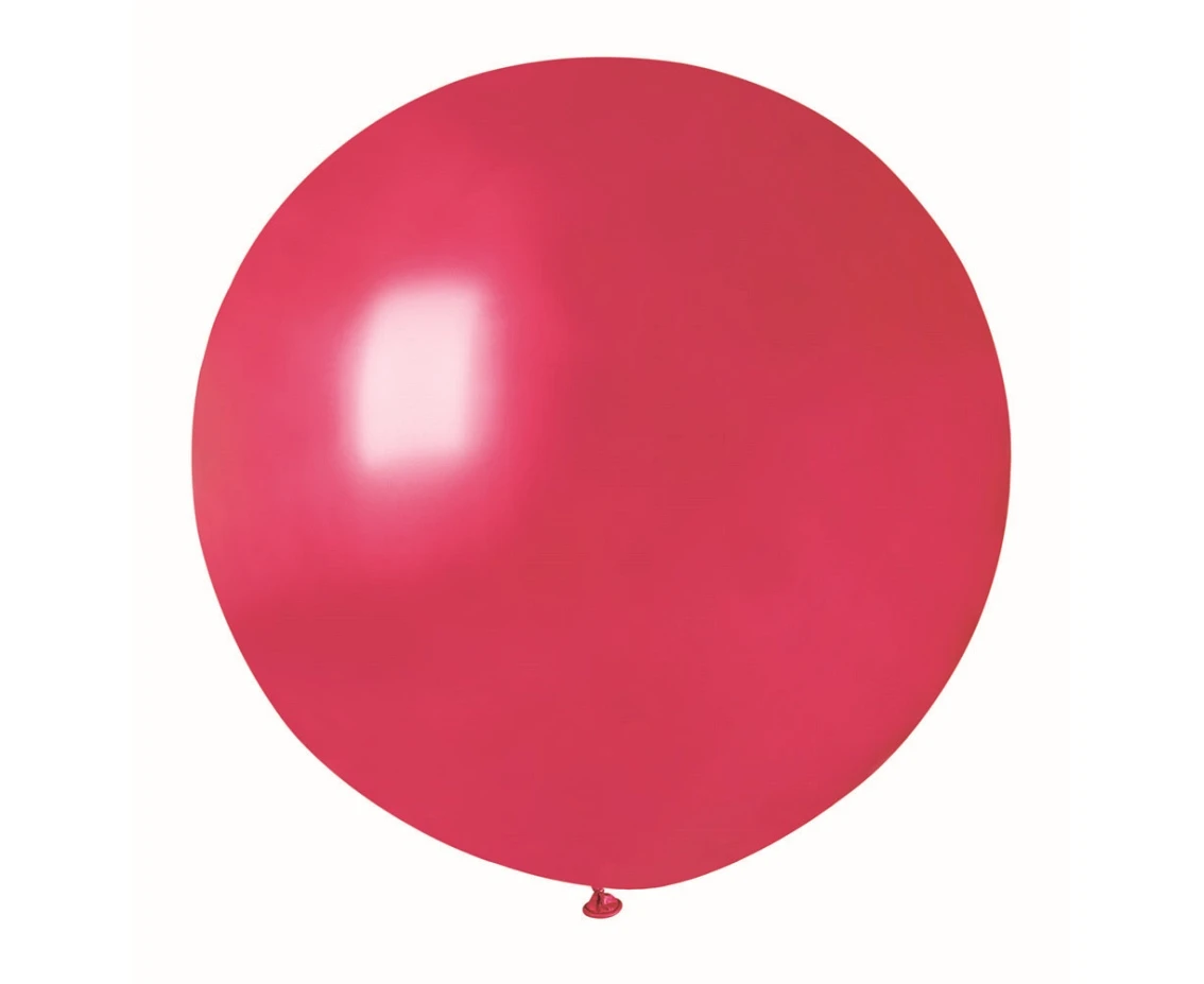 Balony Gemar, kula metalik 0.65m czerwona, 1szt.