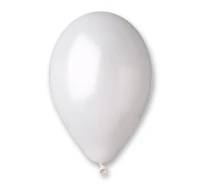 Balony Gemar 10", metalik perłowobiałe, 100szt.