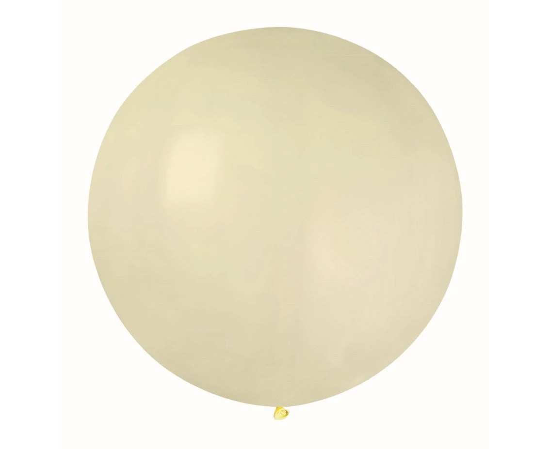 Balony Gemar, pastel kula 0.75m kość słoniowa macaron, 1szt.