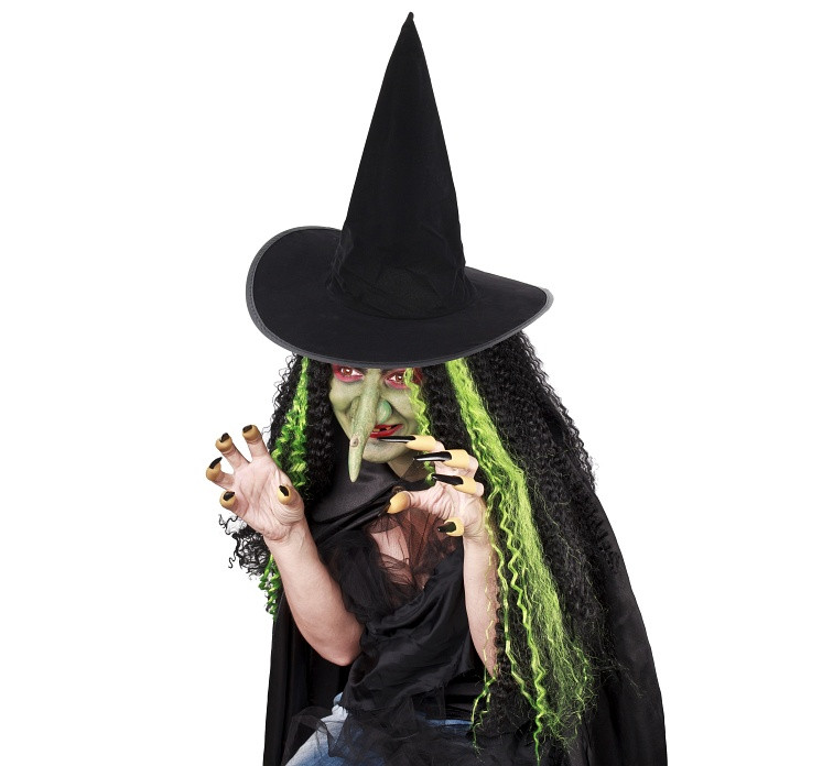 Witch hat, flocked