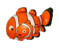 Foil balloon 14" FX - Smiling clown fish,  unpacked (flat) EOL