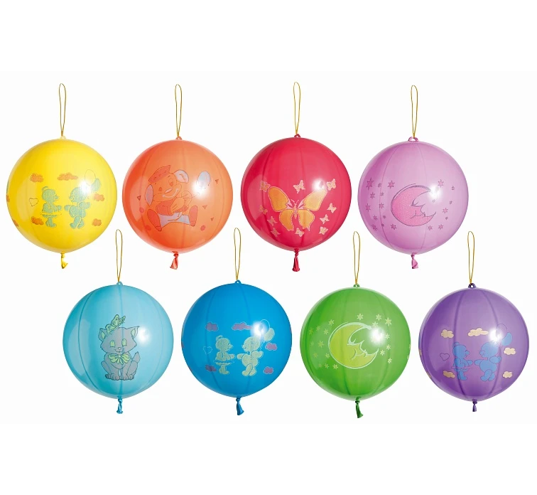 Balloons Gemar, pastel ball with print, mix, 50pcs