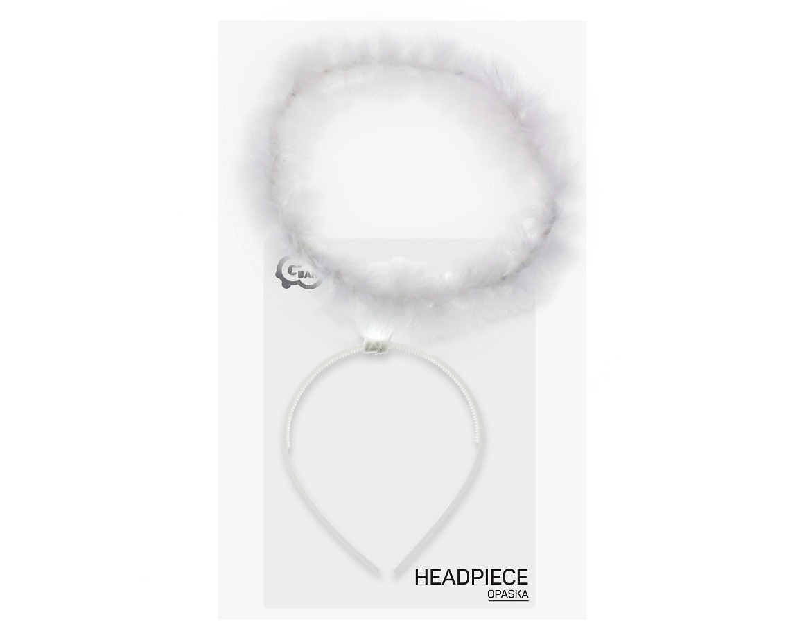 "Halo" headpiece, white