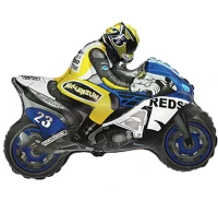 Foil balloon 24" FX - Motor (blue and yellow),  unpacked (flat)