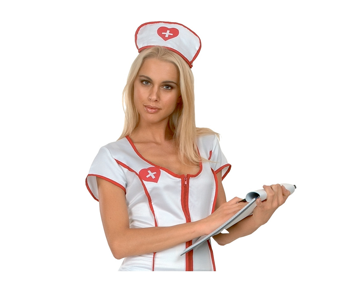 Nurse role-play set for adult (dress, cap), size M
