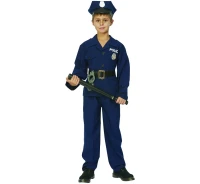 US Policeman role-play set for kids (shirt, belt, pants, hat), size 120/130 cm
