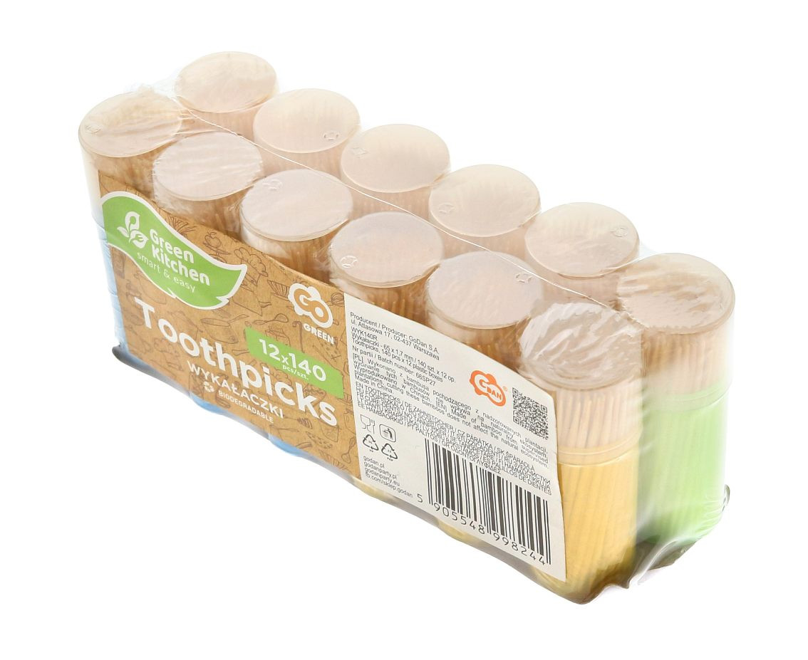 Toothpicks, 140 pcs. x 12 plastic boxes