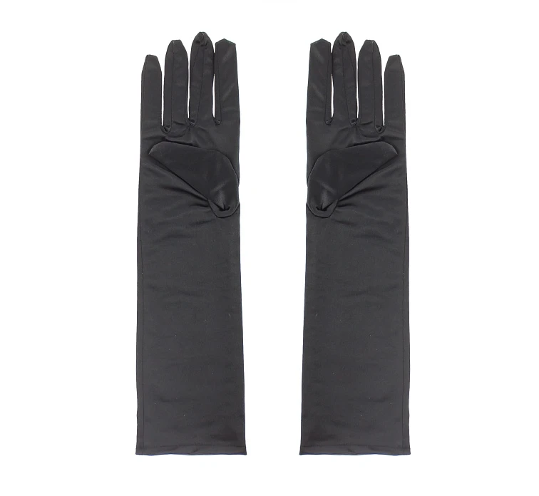Evening gloves, long, black