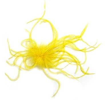 Feather pin, yellow, 10 pcs.