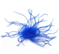 Feather pin, blue, 10 pcs.