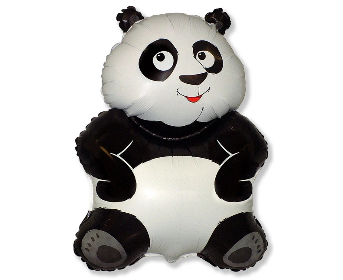 Foil balloon 24" FX - Panda bear, unpacked (flat)