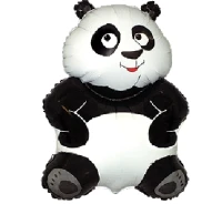 Foil balloon 14" FX - Panda bear,  unpacked (flat)