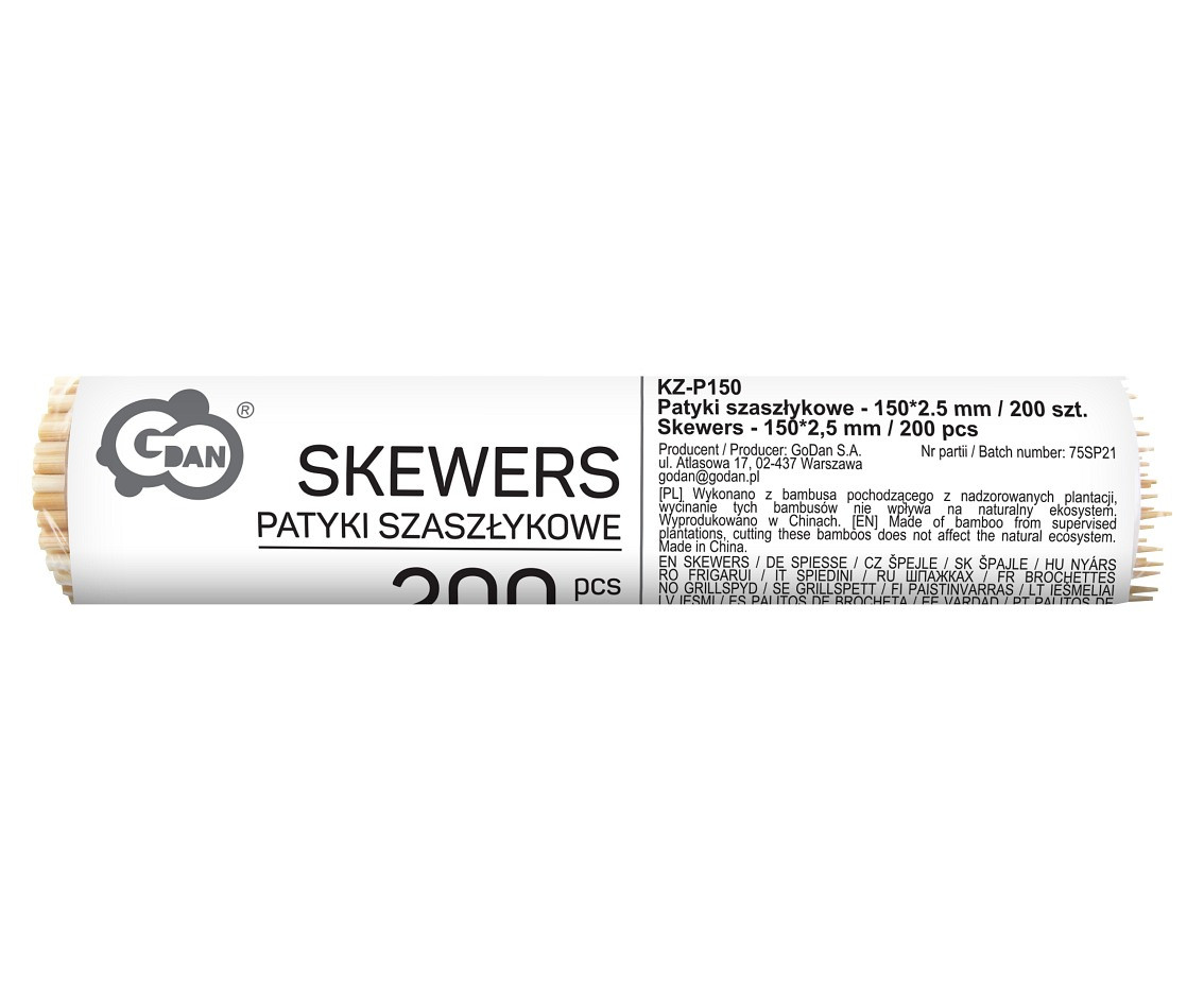 Skewers - 150*2.5mm / 200 pieces