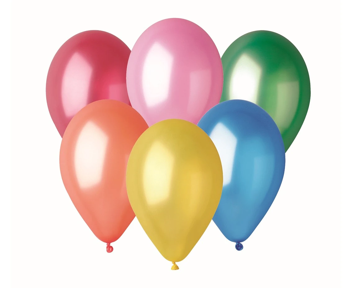 Balony Gemar 8", metalik mix, 100szt.