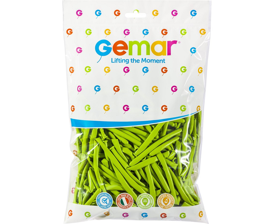 Balloons Gemar, modelling balloon, pistachio, 100pcs