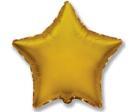 JUMBO FX foil balloon - Star (gold),  unpacked (flat)