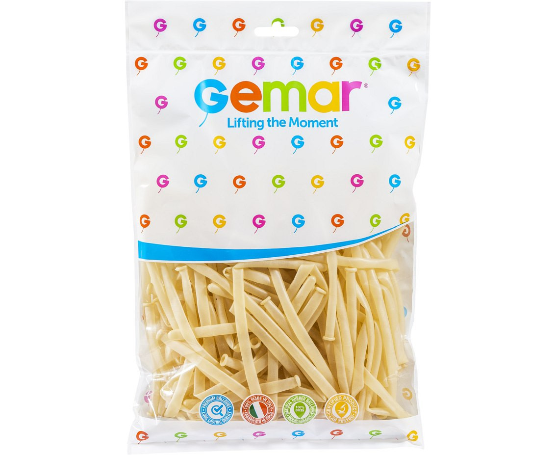 Balloons Gemar, modelling balloon, transparent, 100pcs