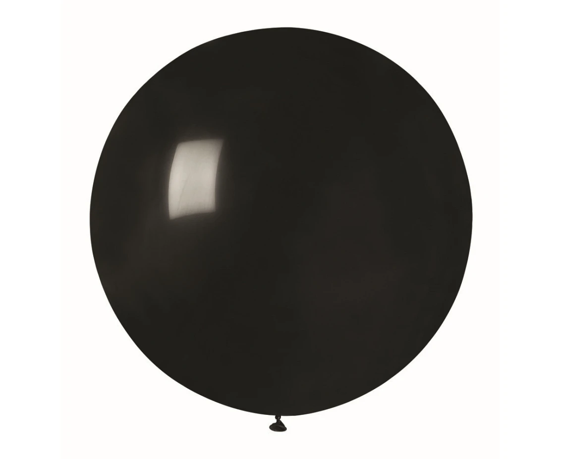 Balony Gemar, pastel kula, 0.75m czarna, 1szt.
