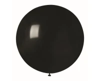 Balony Gemar, pastel kula, 0.75m czarna, 1szt.