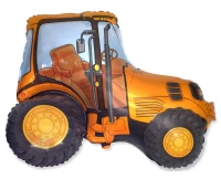 Foil balloon 24" FX - Tractor (orange),  unpacked (flat)