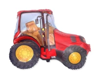 Foil balloon 24" FX - Tractor (red),  unpacked (flat)