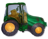 Foil balloon 24" FX - Tractor (green),  unpacked (flat)