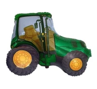 Foil balloon 14" FX - Tractor (green),  unpacked (flat)