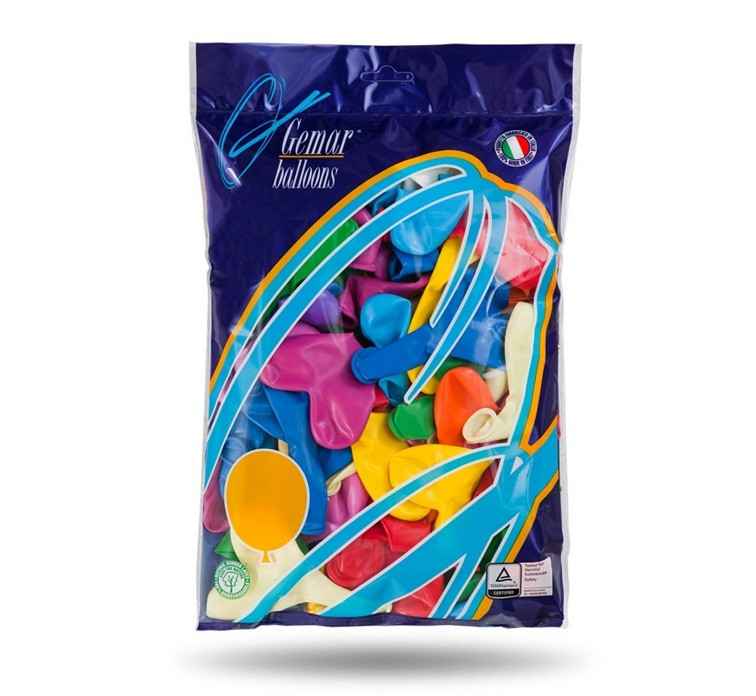 Balony Gemar 10", CR pastel serca mix, 50szt.