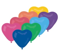 Balony Gemar 10", CR pastel serca mix, 50szt.