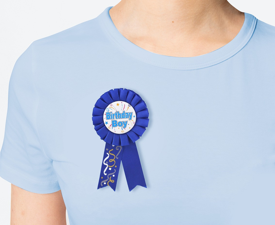 Birthday Boy badge, blue