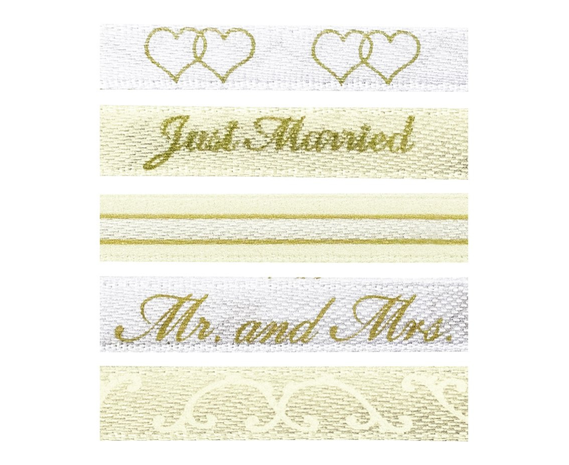 Wedding ribbons set, 5 patterns / 180 cm EOL