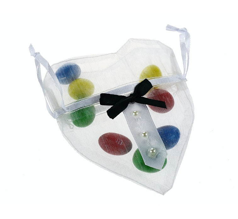 Wedding bags - hearts "The Bridegroom", 6 pcs