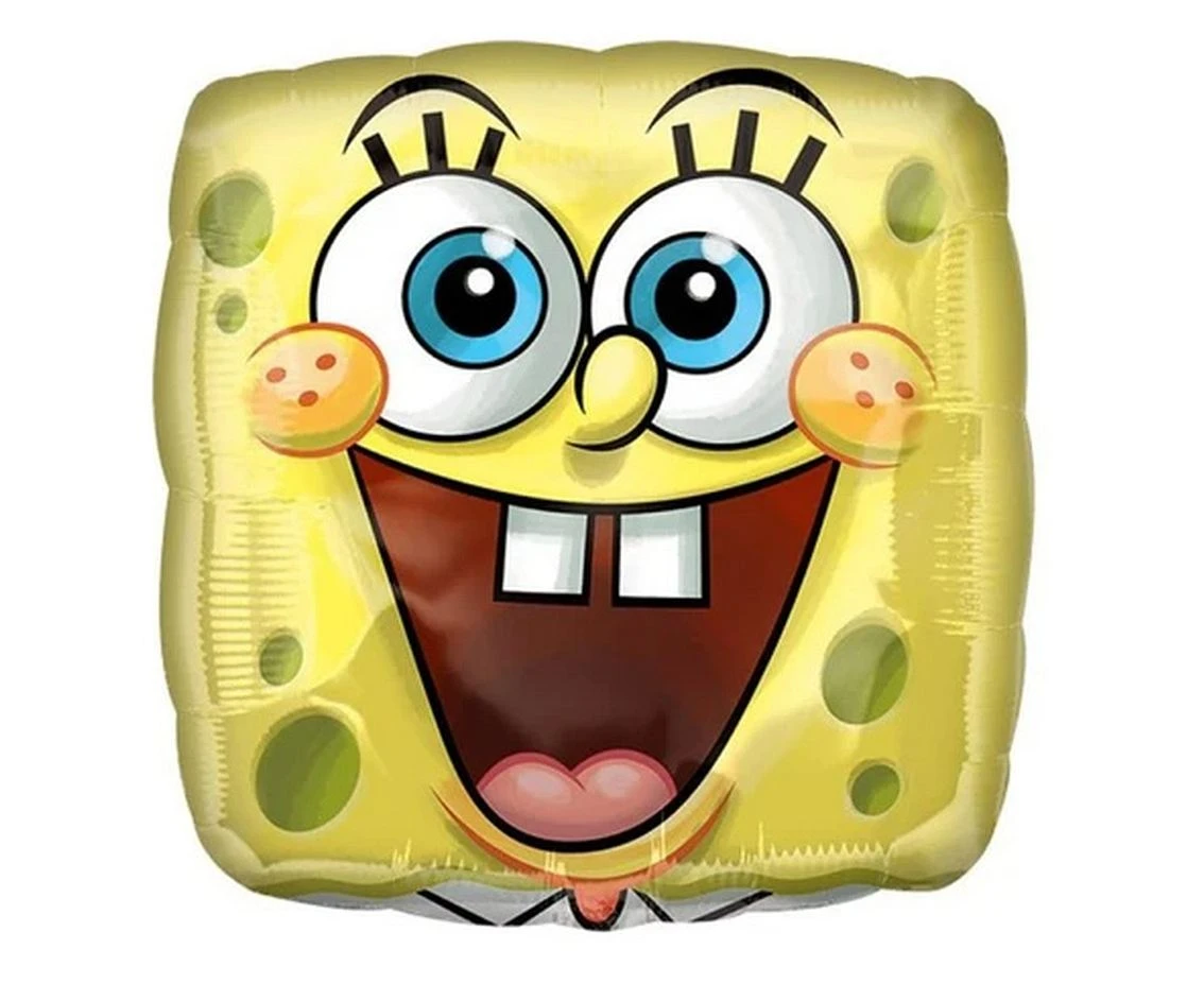 18" SQR Foil Balloon - "Spongebob Square Face" EOL