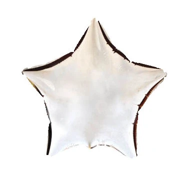 Foil balloon 9" FX - Star (silver),  unpacked (flat)