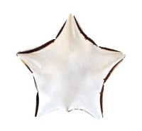 Foil balloon 9" FX - Star (silver),  unpacked (flat)
