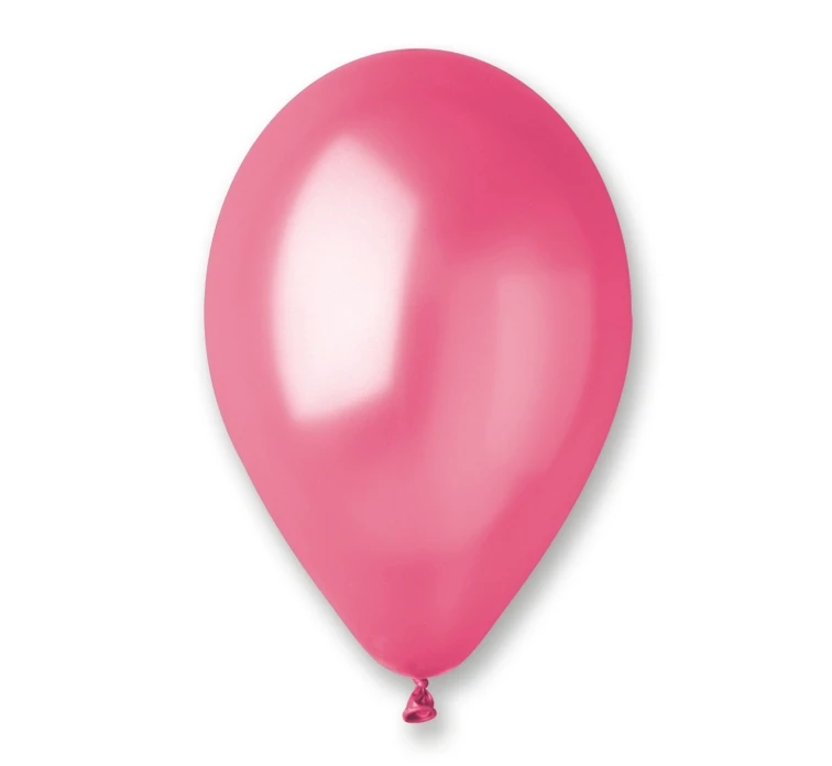 Balony Gemar 10", metalik ciemnoróżowe, 100szt.