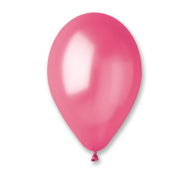 Balony Gemar 12", metalik ciemnoróżowe, 100szt.