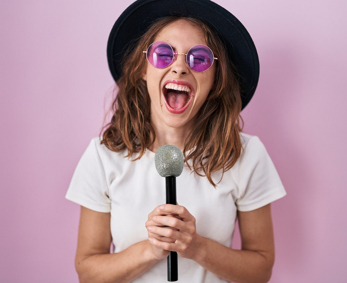 Glitter Microphone, Silver