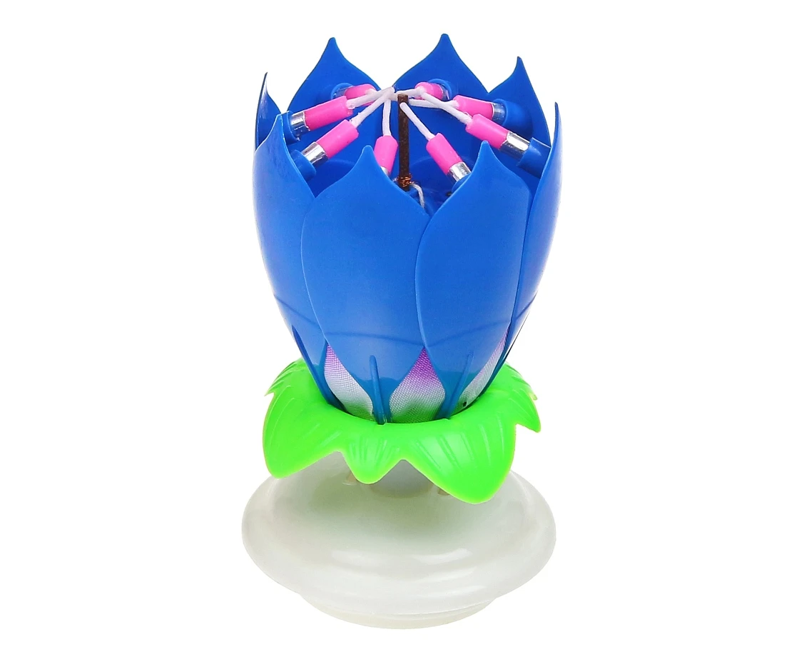 Music candle, blue, blister