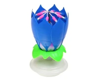 Music candle, blue, blister