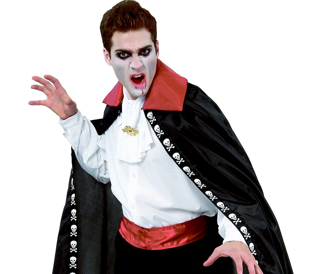 Vampire role-play set for adult (cape, jabot), one size