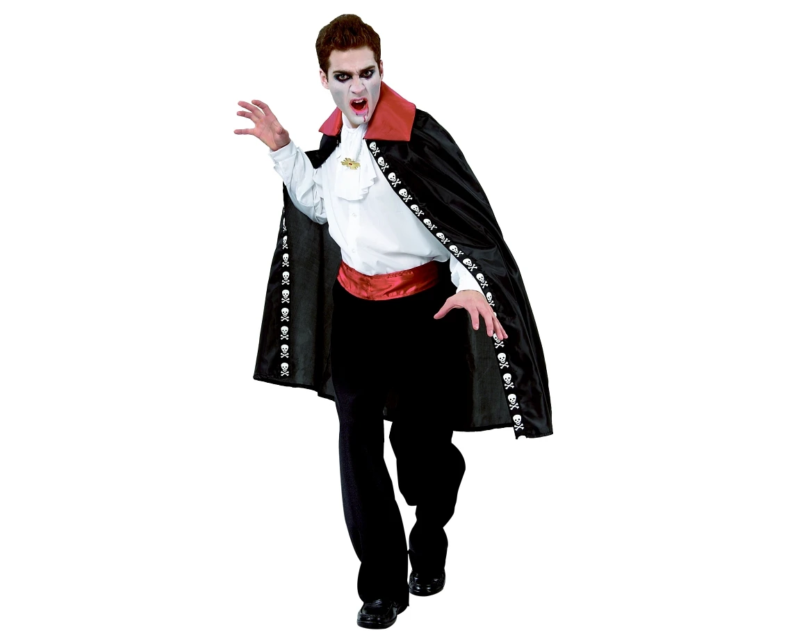 Vampire role-play set for adult (cape, jabot), one size