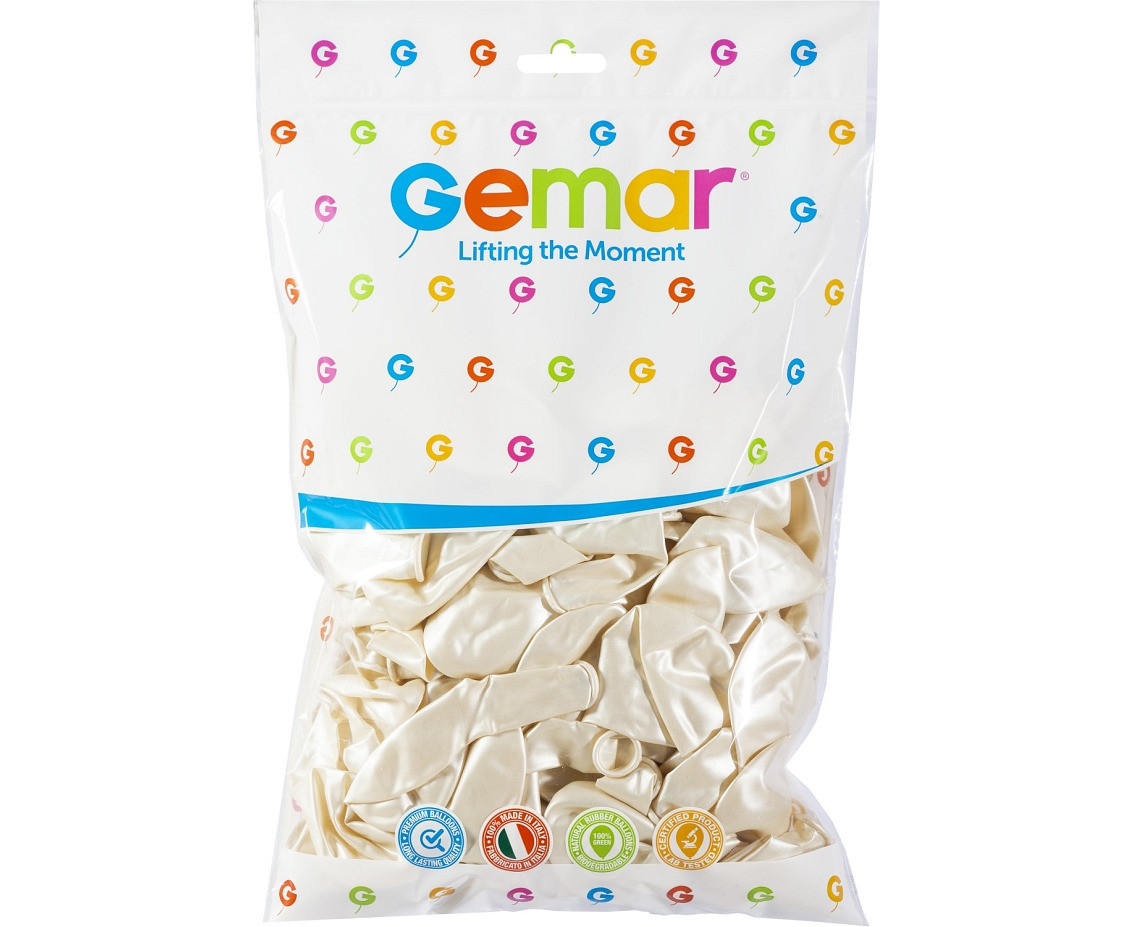 Balloons Gemar 8", metallic 5, pearl, 100pcs