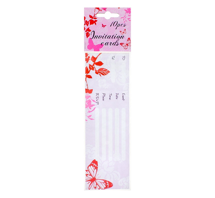 10 Invitations set "Pink Landscape" EOL