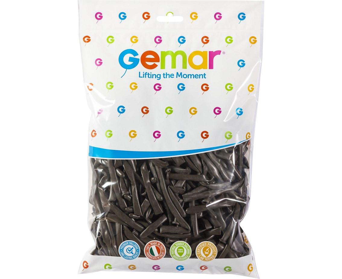 Balloons Gemar, modelling balloon brown, 100pcs