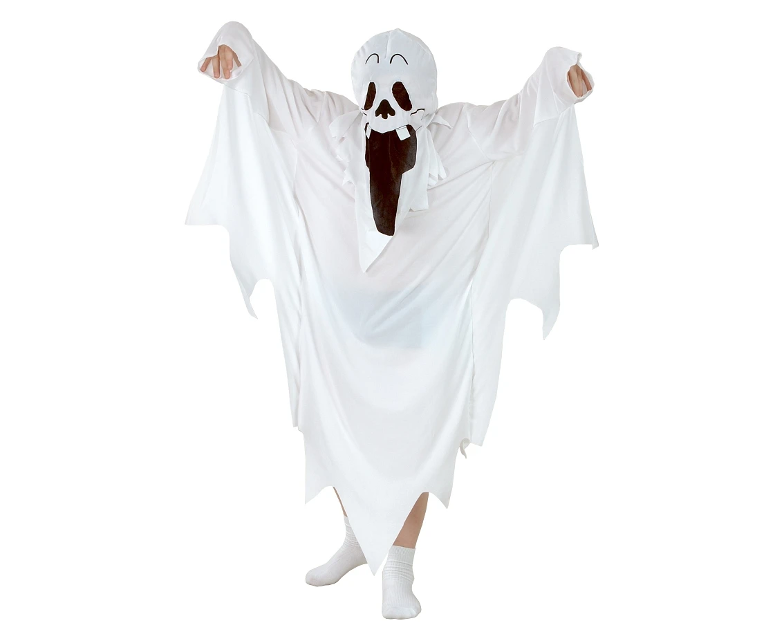 Ghost role-play set for kids (robe, hood), size 110/120 cm